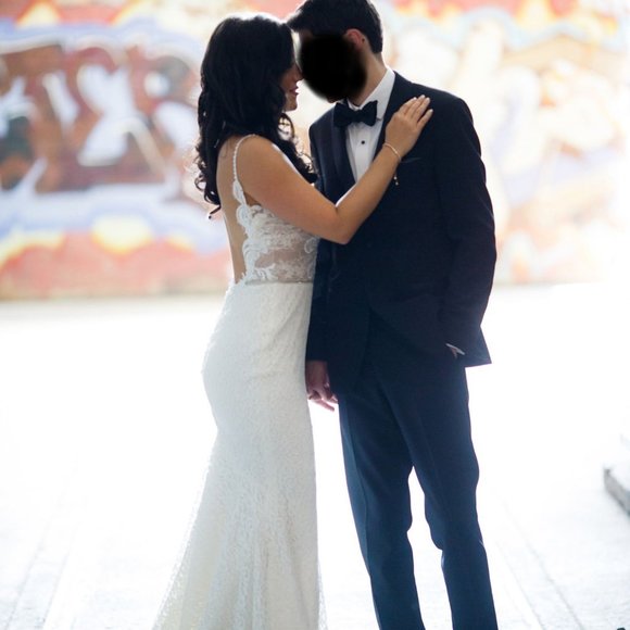 Wedding Dress - low back, spaghetti strap dress - Picture 3 of 16